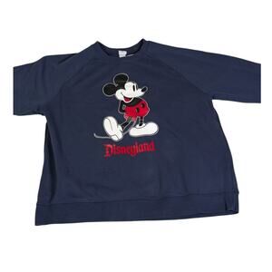 Disneyland Mickey Mouse Crewneck Sweatshirt Navy Blue XXL Disney Parks Casual
